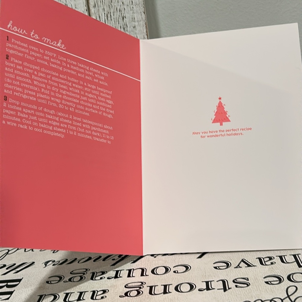 New VTG Christmas Greeting Cards w/Holiday Recipes Different Designs Set of 18 - Picture 5 of 12